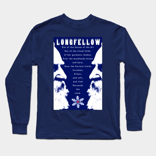 Henry Wadsworth Longfellow Long Sleeve T-Shirt by Exile Kings 